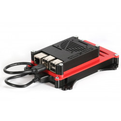 Boîtier Raspberry Pi avec baie pour disque dur SSD et support de moniteur VESA Slim